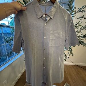 Lululemon Men's Light Gray Short Sleeve Shirt
